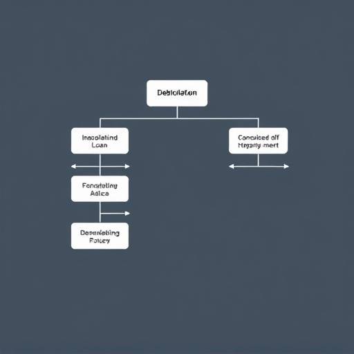 A flow chart illustrating debt consolidation, showing multiple debts being combined into a single loan.