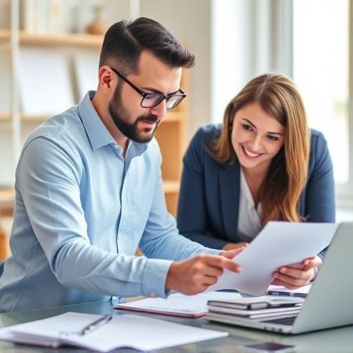 A person organizing financial documents and planning a budget