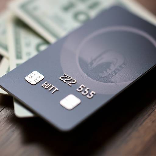 Close-up of a credit card with a stack of bills in the background, representing the burden of debt.